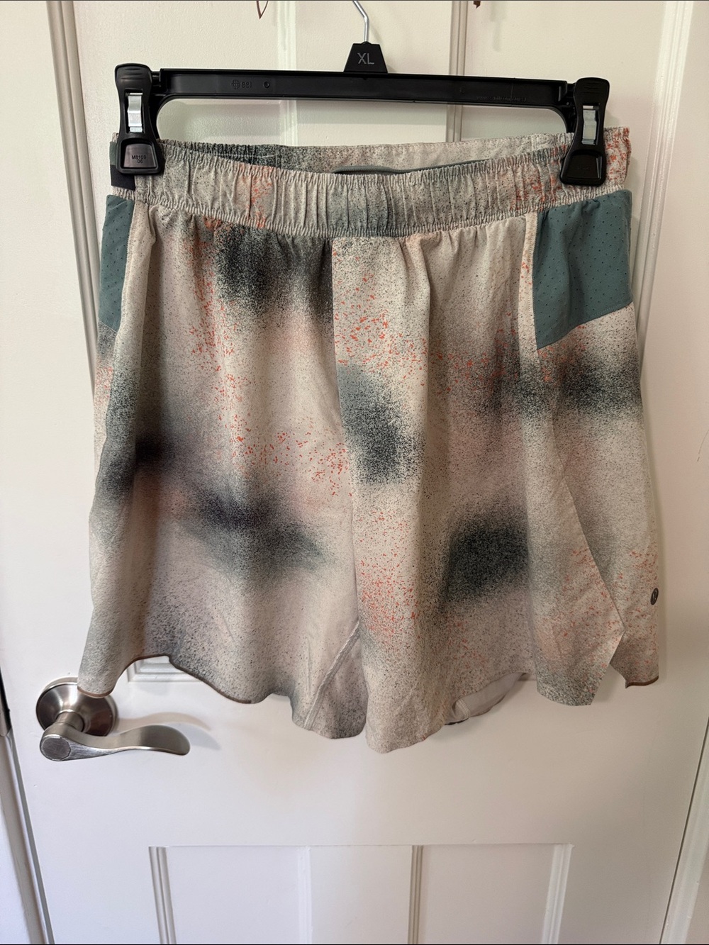 lululemon athletica Beige, Black & Green Athletic Shorts